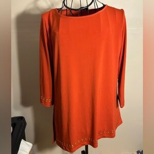 🌟 size medium womens shirt tee t blouse casual dress orange